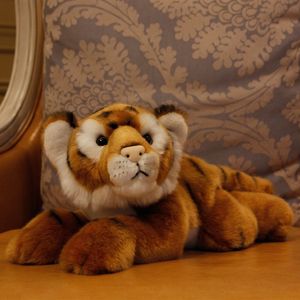 Simulation Tiger Plush Toy Big Animals Baby Tigers Doll for Children Birthday Gift Home Car Decoration 36x15x16cm DY50297