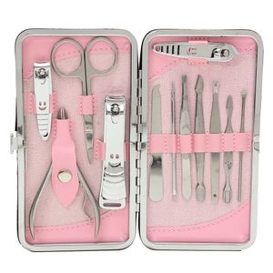 24pcs Manicure Set Pedicure Scissor + Cuticle Knife + Ear Pick + Nail Clipper Kit Stainless Steel Nail Care Tool manicure set