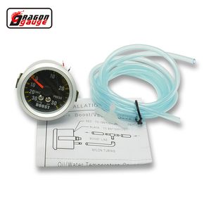 Drago calibro 52mm in carbonio Tatuaggi Auto Car Turbin turbo boost gauge pointer meterr -30-30 inch Vac press gauge