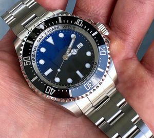 Orologio di marca di alta qualità di lusso Sea-Dweller Steel 116660 Blue James Cameron 44mm Ceramic Bezel Asia 2813 Movimento automatico Mens Watches