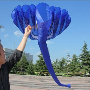 380x200cm High Quality 3D Elephant Kite Soft Frameless Kite Single Line Kite Outdoor toy Huge Animal Kites 3 colors