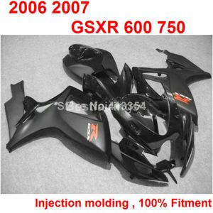 7gifts Injection molding fairing kit for SUZUKI GSXR600 GSXR750 2006 2007 black GSXR 600 750 06 07 QW34