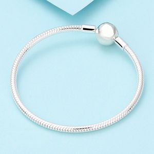 925 Sterling Silver Charms Bracelet 3mm snake Chain for Pandora Charm Beads Bracelets Jewelry DIY Gift Box for Women and men