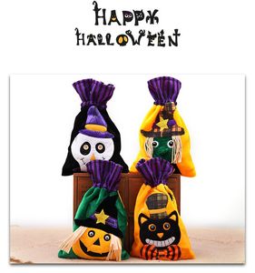 Halloween-Süßigkeitsbeutel mit Kordelzug, Vliesstoff-Cartoon-Tragetasche, tragbare Handheld-Geister-Festival-Dekoration, magische Geschenktüte, Halloween-Dekorationen