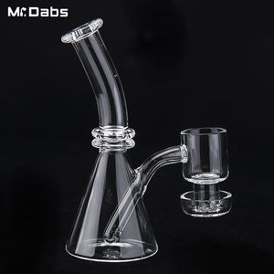 Quartz Beaker Mini Bongs Smoking Accessories with Terp Vacuum Banger Nails Water Pipe Dab Rig Online at mr dabs