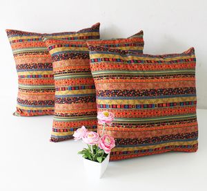 Square Ethnic Style Decorative Pillowcase Fashion Farmhouse Pillow Covers Sofa Cushion Covers Coffee Shop Throw Pillow Sham BH18018