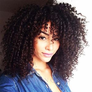 Brasiliansk Kinky Curly Human Hair 3 Bundlar med stängning Billiga Non Remy Virgin Human Hair Weave Extensions With Lace Closure