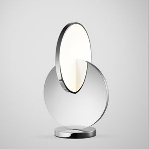 Modern Silver round metal LED table lamp bedside showroom decor mirror Table light study Bedroom eye Room Home lighting TA058
