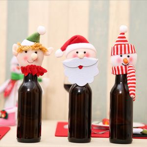 Red Wine Bottle Cover Wool Bags Christmas Decoration Supplies Decoration Home Party Santa Claus Christmas artigos de natal Rated