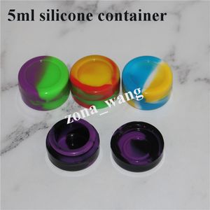 Contenitori di cera di silicone all'ingrosso Olio Silicone antiaderente Olio di silicone Contenitori da 5 ml Vasi Vaporizzatore di cera penvaporizzatore vape approvato dalla FDA