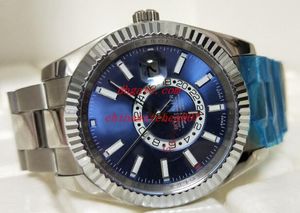 Новый стиль высококачественные роскошные наручные часы Blue 42 мм 326934 Механические автоматические часы из нержавеющей стали из нержавеющей стали.
