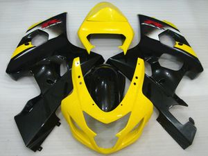 Venda quente kit faring para SUZUKI GSXR600 GSXR750 04 05 K4 aftermarket GSX-R600 / 750 2004 2005 amarelo preto carenagens set CC73