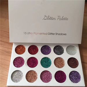 Nova maquiagem quente paleta de sombras glitter 15 Ultra Pigmented Glitter Shimmer 15Colors Eye Shadot Palette DHL Shipping+Presente