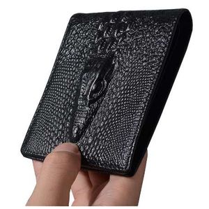 Crocodile skin wallet crocodile clutch purse hidden pocket wallet leather men wallet billeteras masculinas porta moedas