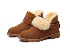 Vendita calda 2023 Vendita calda Design classico Top Top Real Australia Goat Skin stivali da neve in pelle di pecora da neve Martin Stivali corti stivali da donna tieni le scarpe calde