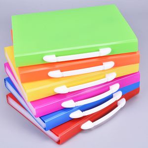 Bolsillos de colores calientes Carpeta de archivos expansibles A4 Archivo expandible organizar Carpeta de archivos de acordeón portátil Bolsas de maletín de documentos de oficina