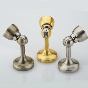 High Quality Zinc Alloy Door Catches and Closers Satin Nickel Stain Gold Antique Brass Restroom Kitchen, Bedroom Door Stopper floor knob