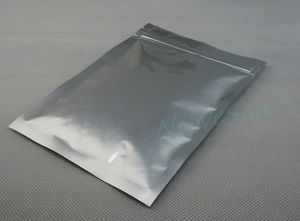 12x20cm front clear back sliver Pure Aluminum Foil ziplock bag, reusable storage wheat purely mylar pocket zipper lock, rice pouch