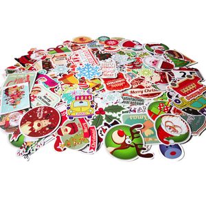 100Pcs Vacanze Natale Natale Snow Festival Adesivi Pack Car Bike Bagaglio Adesivo Laptop Skateboard Motore Bottiglia d'acqua Decal