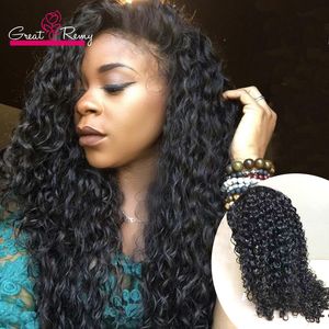 Perucas de renda completa onda profunda onda cacheada longa cabelo humano virgem hambia natural de grossa nó branqueado Lace Front Wig para mulheres negras pré -arrancadas com cabelo de cabelo de bebê