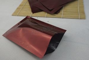 Atacado 8x12 cm, 200 pçs / lote folha de alumínio vermelho saco de selo de calor plana, pacote de chocolate à prova d 'água alimentos simples bolso quente aberto selado, bolsa de doces