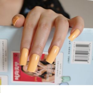 False unhas Pure Cream Cores Flash Powder 24 pe￧as Tampa completa longa 100pcs/conjunto Manicure DIY DIY DIP