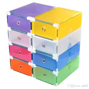 Clear Plastic Shoe Box Drawer Type Thicken Rectangle Container For Women Household Dustproof Storage Boxes Durable Many Colors jd ZZ