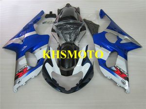 Injektionsformmissionskit för SUZUKI GSXR1000 K2 00 01 02 GSXR 1000 2000 2001 2002 Blue White Black Fairings Set + Gifts SM08