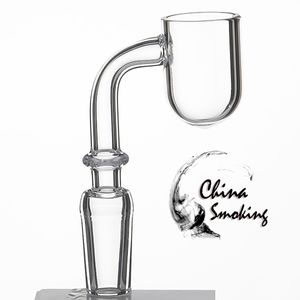 Flat Top Quartz Banger Nail Smoke Round Bottom Banger Domeless 10 14 18 Man Kvinna Fog För Glas Bong