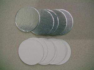 29 mm Deckeleinlagen aus laminierter Aluminiumfolie aus Kunststoff, 10.000 Stück