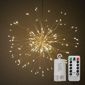 Букет формы светодиодные струны света 100 из которых 120LED Firework аккумуляторные декоративные огни с дистанционным управлением для сада патио свадебные вечеринки