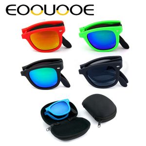 EOOUOOE Männer Quadratische Sonnenbrille Fahren Klassische Gafas UV400 Spiegel Objektiv Feminine Brille Klapp Sonnenbrille
