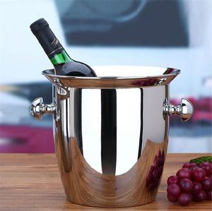 Van Goede Kwaliteit Roestvrijstalen Big Ice Bucket Rode Wijnkoeler Champagne Bucket Container KTV Club Bar Supplies L