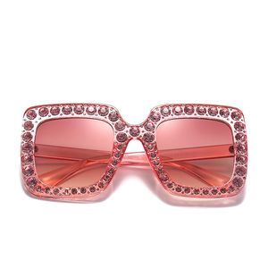 Badtemper Mulheres Moda Praça dos óculos de sol de tamanho grande Marca Designer strass Sun Óculos de alta qualidade Shades Oculos