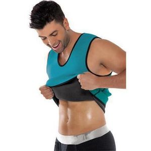 Slimming Man Body Shapers Neopren Men T Shirt Sweat Passar Bälte Midja Trainer Korsetter Mäns Strumpbyxor