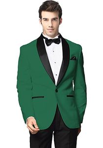 Новая мода зеленый мужские свадебные смокинги жениха жениха Blazer отличные мужчины бизнес партия Пром костюм (куртка + брюки + банты галстук) 266