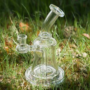 UPS Glass Bong Oil Rig z 2mm Palenia Quartz Banger 7.5 Cal Grube Bongs Kobiet Stawki 14mm Bubbler Water Rura