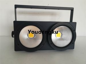 2 pieces 2 eyes 100w MINI cob LED audidence light 2 eyes warm cool white stage dmx led blinder audidence light