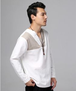 Традиционный Новый дизайн белье Younge мужская одежда этническая рубашка топ мужская одежда осень китайский стиль лен с длинными рукавами ретро Тан костюм топ