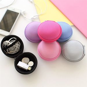 Zipper Bag Earphone Cable Mini Box SD Card Portable Coin Purse Headphone Bag Carrying Pouch Pocket Case