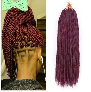 30 radici Senegalese Twist Crochet Estensioni dei capelli treccia Kanekalon Intrecciatura sintetica dei capelli Faux Locs Dreadlocks Box Trecce