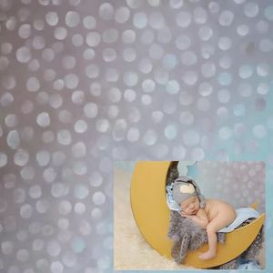 Bokeh grå polka dots nyfödd fotografi bakgrund vinyl baby shower props pojke barn barn foto studio bakgrunder ljusblå