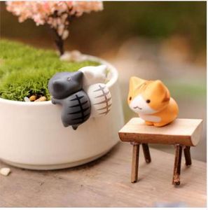 Bahçe Süslemeleri Minyatürleri 6 ADET Güzel Sevimli Karikatür Şanslı Kediler Mikro Peyzaj Yavru Mikrolandschaft Pot Kültür Araçları Z7