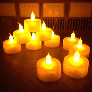 1440pcs/lot Flickering Flameless LED Tealight Flicker Tea Candle Light Xmas Party Wedding Candles Safety Home Decoration SN533