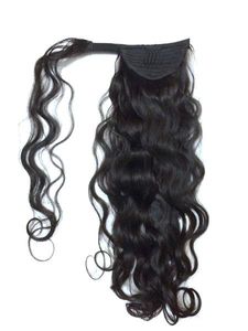 120g curly Pony tail hairpiece wrap around ponytail extension Brazilian remy HumanHair ponytail Clip in natural Body wave Real hair ponytail