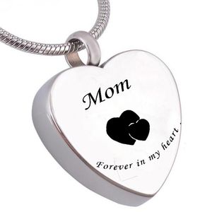 Mamma och pappa för alltid min hjärta Cremation urn halsband för aska smycken minnesmärke minnessak pendant