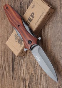 Новые Карманные Ножи Бесплатная Доставка оптовых-оптовик новый DA133 Браунинг карманный складной нож острым лезвием деревянной ручкой тактические выживания кемпинг ножи открытый инструменты бесплатная доставка
