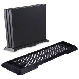 Suporte vertical preto para console PS4 Pro Suporte de suporte de montagem em base estável Suporte com saídas de resfriamento integradas Pés antiderrapantes ENVIO RÁPIDO