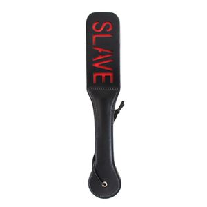 Slave Bondage Eindruck Leder Bondage Paddle Spanking Slapper Peitsche Adult Restraint #T89