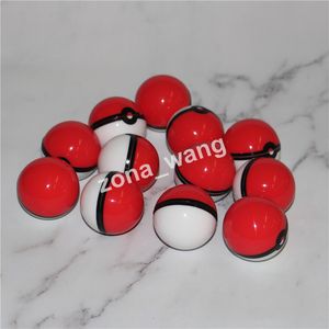 Pokeball Silicone Container Wax Jars Food Grade Silicon Gel Ball Shaped Storage Box For Dry Herbal Vaporizer Glass Bong Accessories DHL Free